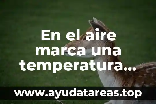 En el aire marca una temperatura de que es