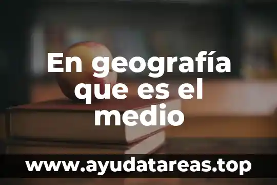 En geografía que es el medio