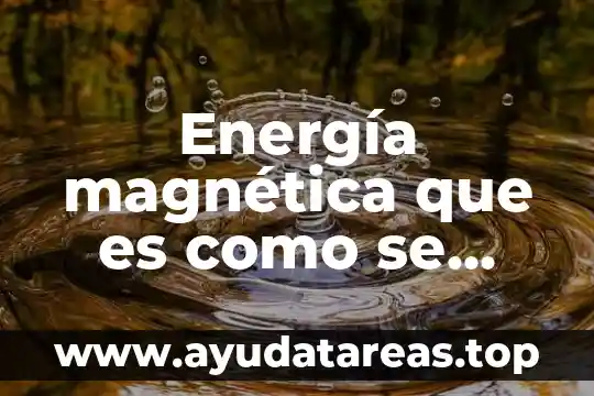 Energía magnética que es como se genera como se comporta