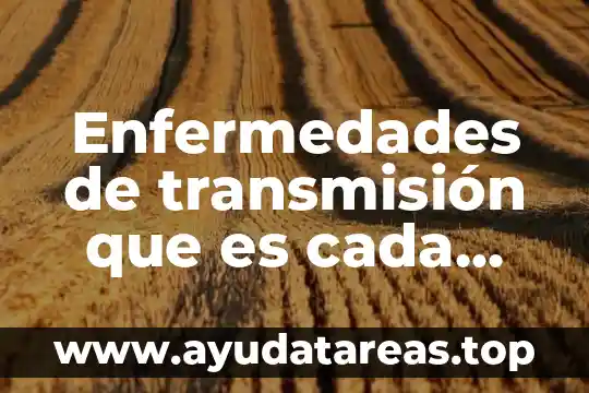 Características y que es el pensamiento 5 Enfermedades de transmisión que es cada una y características