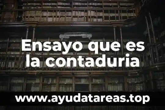 Revista contaduria publica que es y de que sirve 6 Ensayo que es la contaduria