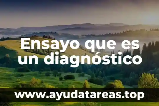 Que es una tesis dentro de un ensayo literario 7 Ensayo que es un diagnóstico