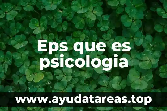 Eps que es psicologia