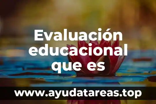 Evaluación educacional que es