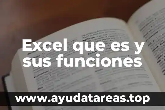 Que es la falta de equidad yahoo 3 Excel que es y sus funciones