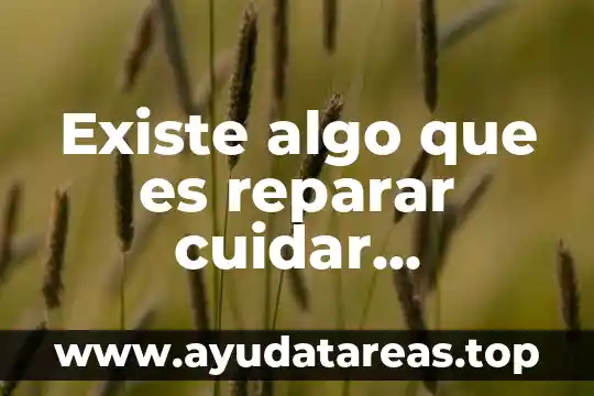 Existe algo que es reparar cuidar terminar relacion