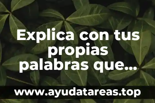Explica con tus propias palabras que es el metodo cientifico