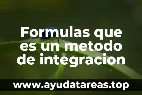 Que es el movimiento rectilineo uniforme y sus formulas 4 Formulas que es un metodo de integracion