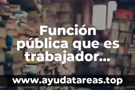 Que es la etiqueta html y su función 4 Función pública que es trabajador público