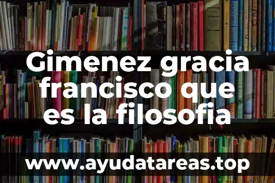 Qué es un falansterio en filosofía 3 Gimenez gracia francisco que es la filosofia