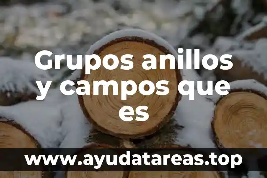 Que es la figura de relacion de los grupos urbanos 7 Grupos anillos y campos que es