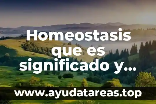 Que es la desatencion de los padres significado 4 Homeostasis que es significado y concepto