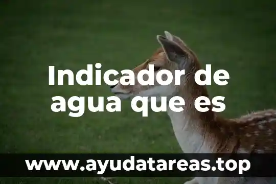 Agua turbia que es 8 Indicador de agua que es