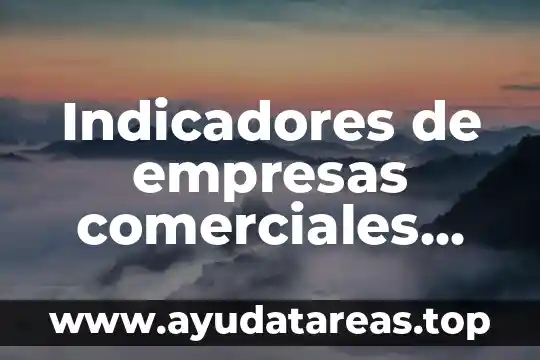 Concepto de que es amenazar 8 Indicadores de empresas comerciales que es concepto