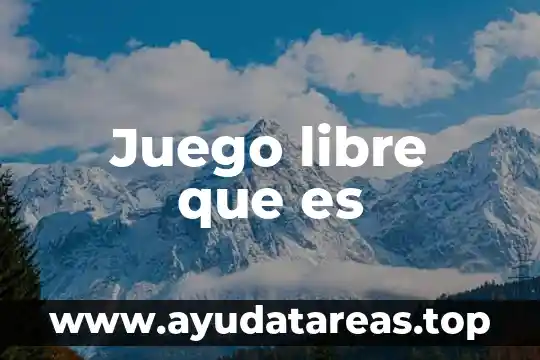 Juego libre que es