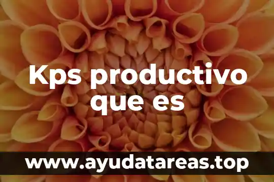 Kps productivo que es