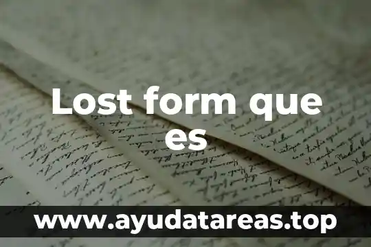 Passive voice indirect form que es y ejemplo 4 Lost form que es