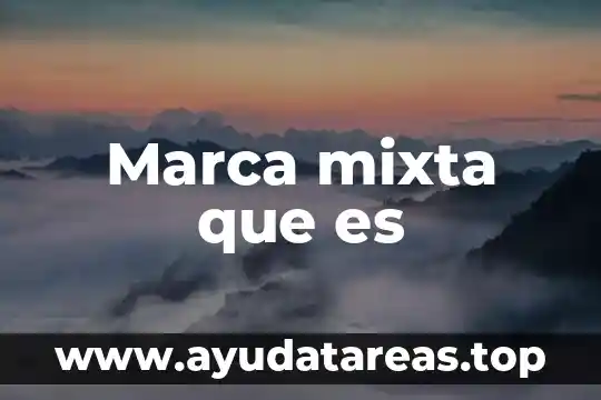 Marca mixta que es