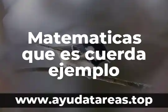 Matematicas que es cuerda ejemplo