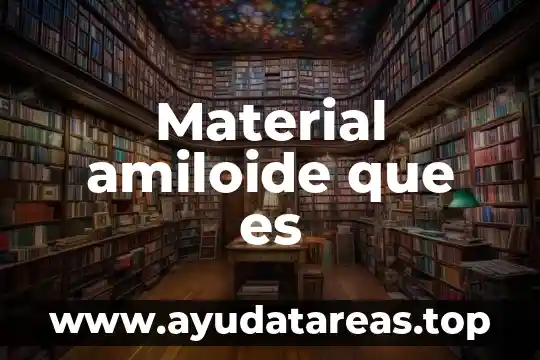 Que es realidad material objetiva 7 Material amiloide que es