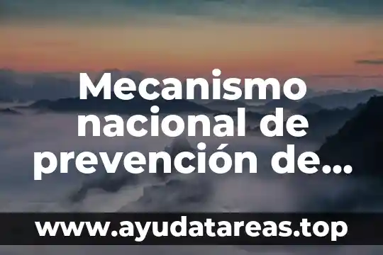 Mecanismo nacional de prevención de la tortura que es