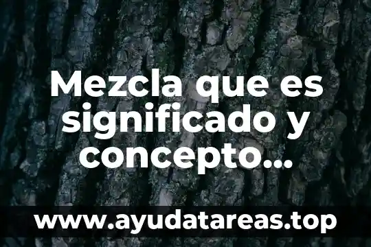 Que es widgets significado o traduccion 5 Mezcla que es significado y concepto traduccion en ingles