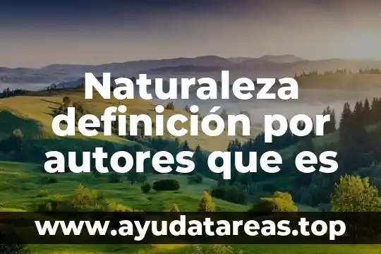 Naturaleza definición por autores que es