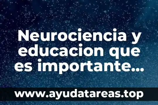 Que se significa biodiversidad y por que es importante 6 Neurociencia y educacion que es importante para el aprendizaje