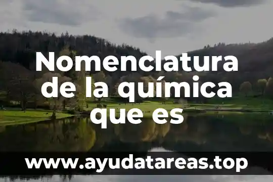 Código de nomenclatura que es 4 Nomenclatura de la química que es