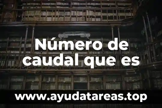 Que es un numero compejo 7 Número de caudal que es