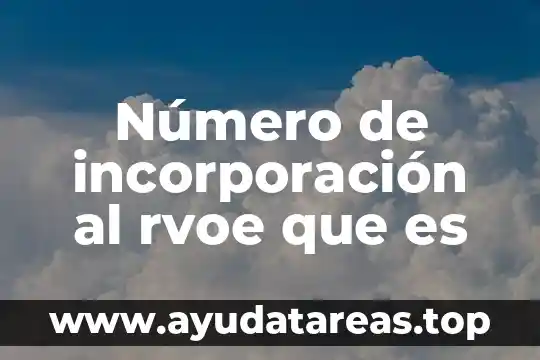 Que es espacio turistico segun 4 Número de incorporación al rvoe que es
