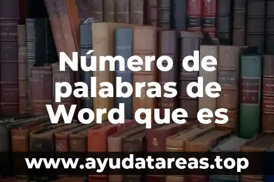 Que es convertir formato apa en word 3 Número de palabras de Word que es