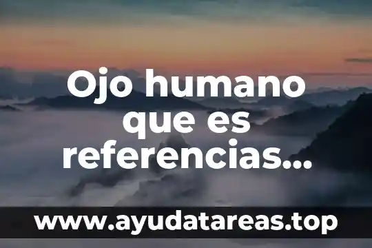 Que es un ser humano que tipo de pregunta es 4 Ojo humano que es referencias bibliográficas