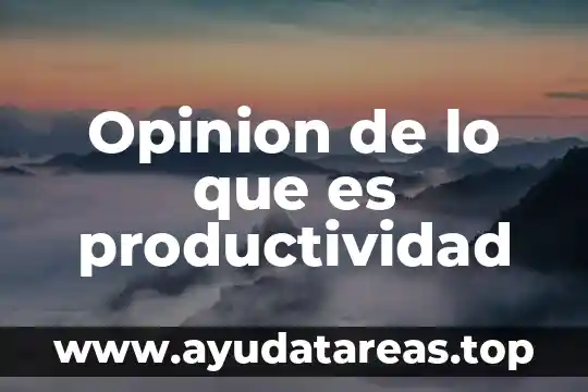 Que es la inteligencia emocional en la productividad humana 6 Opinion de lo que es productividad