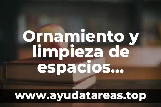 Ornamiento y limpieza de espacios públicos que es