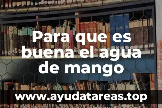 Que es agua de lixiviado 8 Para que es buena el agua de mango