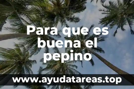 Para que es buena la arcilla en 3 Para que es buena el pepino
