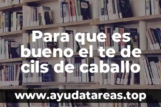 ¿Qué es mejor te de perejil o agua de oregano? 6 Para que es bueno el te de cils de caballo