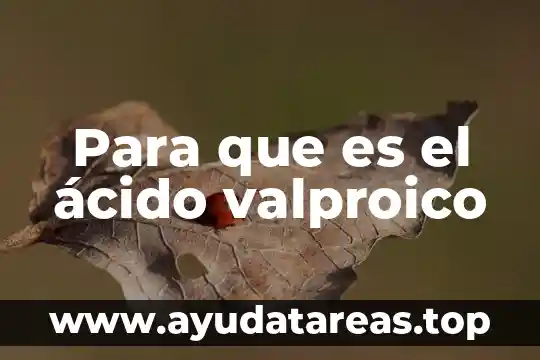 Que es lenguaje inconsciente del cuerpo 6 Para que es el ácido valproico