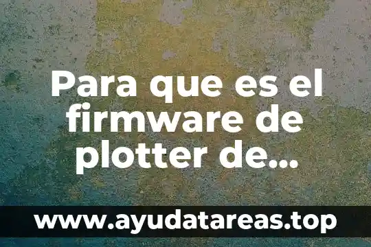 Para que es el firmware de plotter de corte