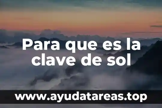 Que es la clave unidad suave 3 Para que es la clave de sol