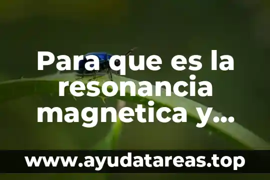 Para que es la resonancia magnetica y para que sirve