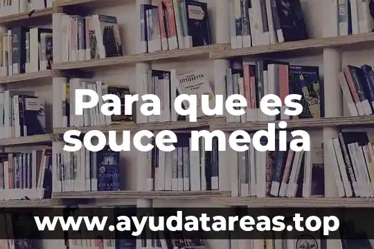 Para que es souce media