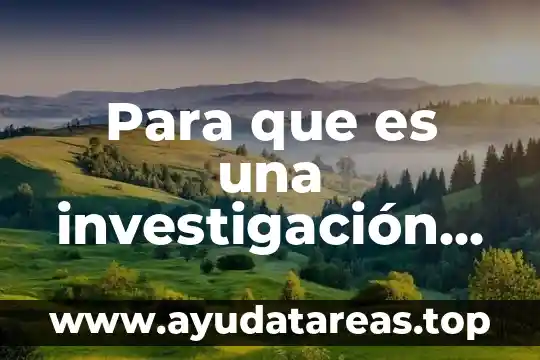 Para que es una investigación de mercado