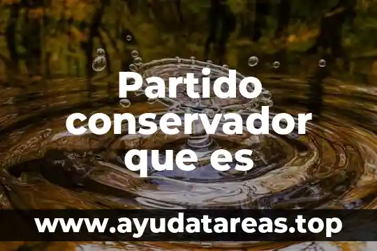 Partido conservador que es