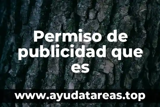 Qué es el pdv en publicidad 3 Permiso de publicidad que es