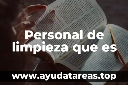Personal de limpieza que es