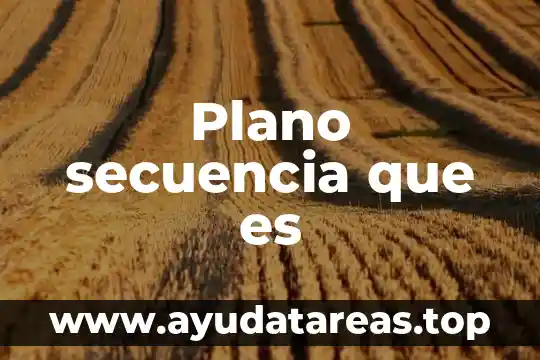 Que es plano de planta arquitectonico 6 Plano secuencia que es