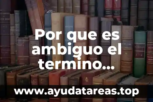 Que es termino mayor 8 Por que es ambiguo el termino derecho