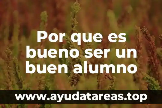 Para que es bueno el apuo 7 Por que es bueno ser un buen alumno